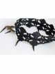 Punk Style Exaggerated Rivets Black Lace Headband Halloween Prom Accessories