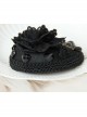 Black Lady Party Banquet Top Hat Dress Gorgeous Palace Gothic Hairpin
