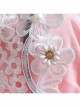 Lolita White Lace Flowers Wide Brim Headband Pearl Handmade Design Jewelry