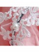 Lolita White Lace Flowers Wide Brim Headband Pearl Handmade Design Jewelry