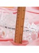 Lolita White Lace Flowers Wide Brim Headband Pearl Handmade Design Jewelry