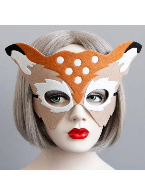 Christmas Prom Party Half Face Deer Mask Felt Cloth Male Female Child Adult Decoration