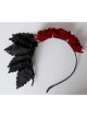 Gothic Retro Red Rose Black Lace Fashion Prom Party Sexy Headband