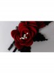 Gothic Retro Red Rose Black Lace Fashion Prom Party Sexy Headband