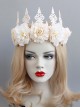 Fashion White Adult Child Princess Crown Bride Wedding Dress Garland Christmas Prom Headband