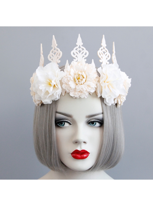 Fashion White Adult Child Princess Crown Bride Wedding Dress Garland Christmas Prom Headband