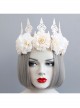 Fashion White Adult Child Princess Crown Bride Wedding Dress Garland Christmas Prom Headband