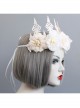 Fashion White Adult Child Princess Crown Bride Wedding Dress Garland Christmas Prom Headband