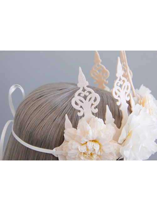 Fashion White Adult Child Princess Crown Bride Wedding Dress Garland Christmas Prom Headband