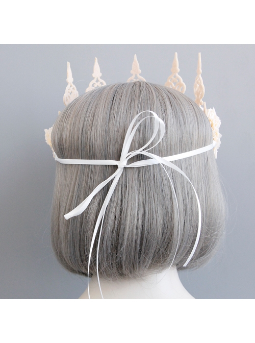 Fashion White Adult Child Princess Crown Bride Wedding Dress Garland Christmas Prom Headband