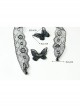 Gothic Black Net Yarn Lace Butterfly Female Bandage Sweater Chain Necklace