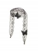 Gothic Black Net Yarn Lace Butterfly Female Bandage Sweater Chain Necklace