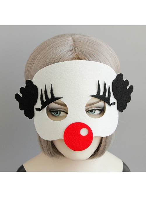 Funny Clown Halloween Christmas Adult Show Felt Cloth Mask