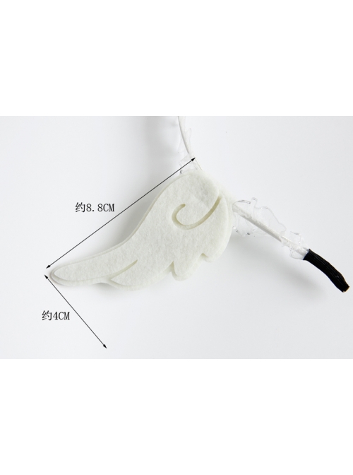 Lolita Fashion Cute Angel Wings White Lace Female Hair Band