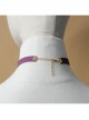 Retro Lace Fashion All-Match Purple Bow Chain Satin Choker