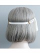 Christmas Wreath Tassels Retro Holiday Elastic White Tassels Pearls Headband