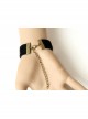 Gothic Palace Style Fashion Retro Black Lace Bracelet With Ring Set