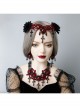 Black Vampire Style Gothic Ruby Cross Prom Halloween Grim Reaper Earrings