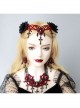 Black Vampire Style Gothic Ruby Cross Prom Halloween Grim Reaper Earrings