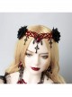 Black Vampire Style Gothic Ruby Cross Prom Halloween Grim Reaper Earrings