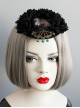 Retro Gothic Lace Garland Crystal Halloween Christmas Prom Show Black Top Hat Ornament
