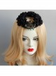 Retro Gothic Lace Garland Crystal Halloween Christmas Prom Show Black Top Hat Ornament