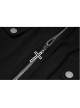 High Waist Front Zipper Metal Eyelets Belt Side Pocket Black Punk Denim Skirt