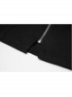 High Waist Front Zipper Metal Eyelets Belt Side Pocket Black Punk Denim Skirt