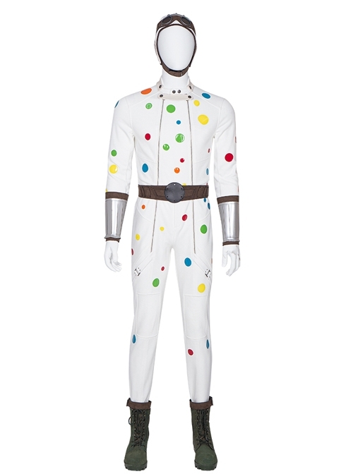 Suicide Squad Polka Dot Man Halloween Cosplay Costume Full Set Without Shoes