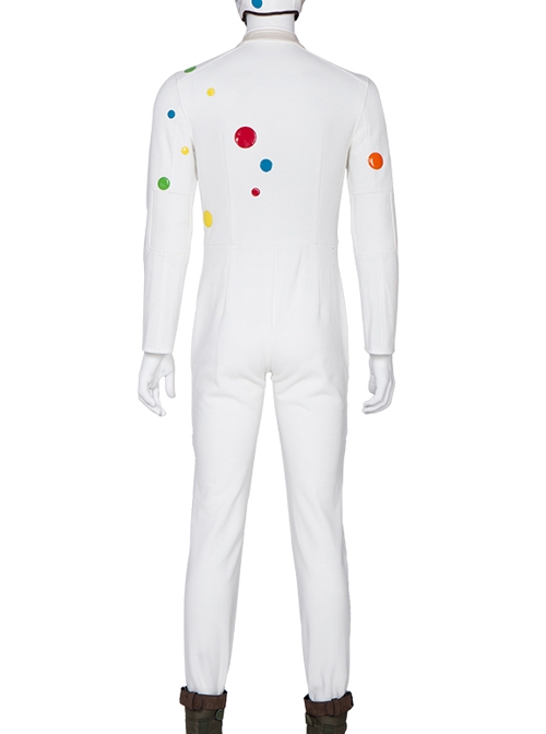 Suicide Squad Polka Dot Man Halloween Cosplay Costume Polka Dot White Bodysuit