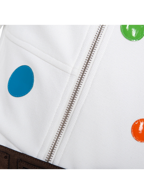 Suicide Squad Polka Dot Man Halloween Cosplay Costume Polka Dot White Bodysuit