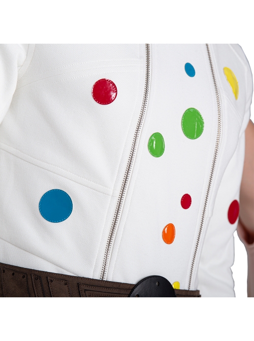 Suicide Squad Polka Dot Man Halloween Cosplay Costume Polka Dot White Bodysuit