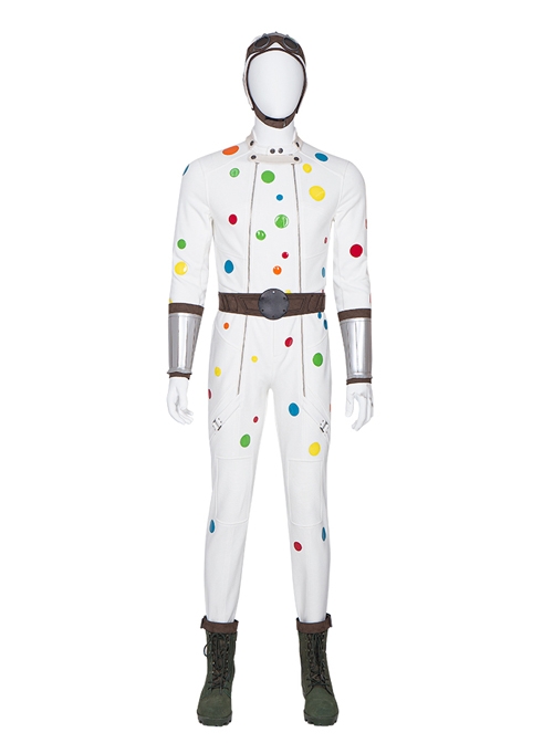 Suicide Squad Polka Dot Man Halloween Cosplay Accessories Polka Dot White Hat