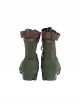 Suicide Squad Polka Dot Man Halloween Cosplay Accessories Military Green Shoes