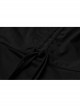 Front Heart-Shape Hollow-Out Lace-Up Short Sleeve Irregular Hem Black Punk Dress
