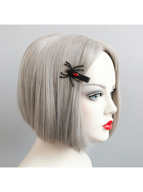 Gothic Black Cute Halloween Party Personality Creative Spider Bangs Hairpin Duckbill Clip