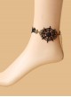 Gothic Fashion Demon Retro Black Lace Cobweb Female Anklet
