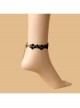 Gothic Fashion Demon Retro Black Lace Cobweb Female Anklet