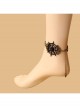 Gothic Fashion Demon Retro Black Lace Cobweb Female Anklet