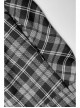 Front Chest Bow Decoration White Plaid Punk Slip Dress
