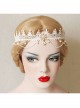 Lolita Fashion Cute Wedding Bride White Lace Pearl Crown Christmas Party Hairband