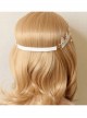 Lolita Fashion Cute Wedding Bride White Lace Pearl Crown Christmas Party Hairband