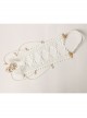 Lolita Fashion Cute Wedding Bride White Lace Pearl Crown Christmas Party Hairband