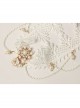 Lolita Fashion Cute Wedding Bride White Lace Pearl Crown Christmas Party Hairband