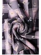 Retro Collar Front Waist Lace-Up Frill Hem Pink Plaid Print Punk Slip Dress