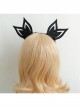 Black Lace Gothic Purple Flowers Rabbit Ears Halloween Funny Party Headband