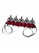Black Gothic Retro Red Rose Female Wizard Halloween Baroque King Crown Bride Hairband