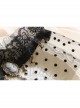 Baroque Retro Gothic Halloween Bunny Love Crown Black Lace Veil Headband