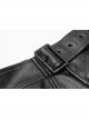 Front Adjustment Button Black Punk PU Leather Corset