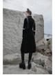 Front Adjustment Button Black Punk PU Leather Corset